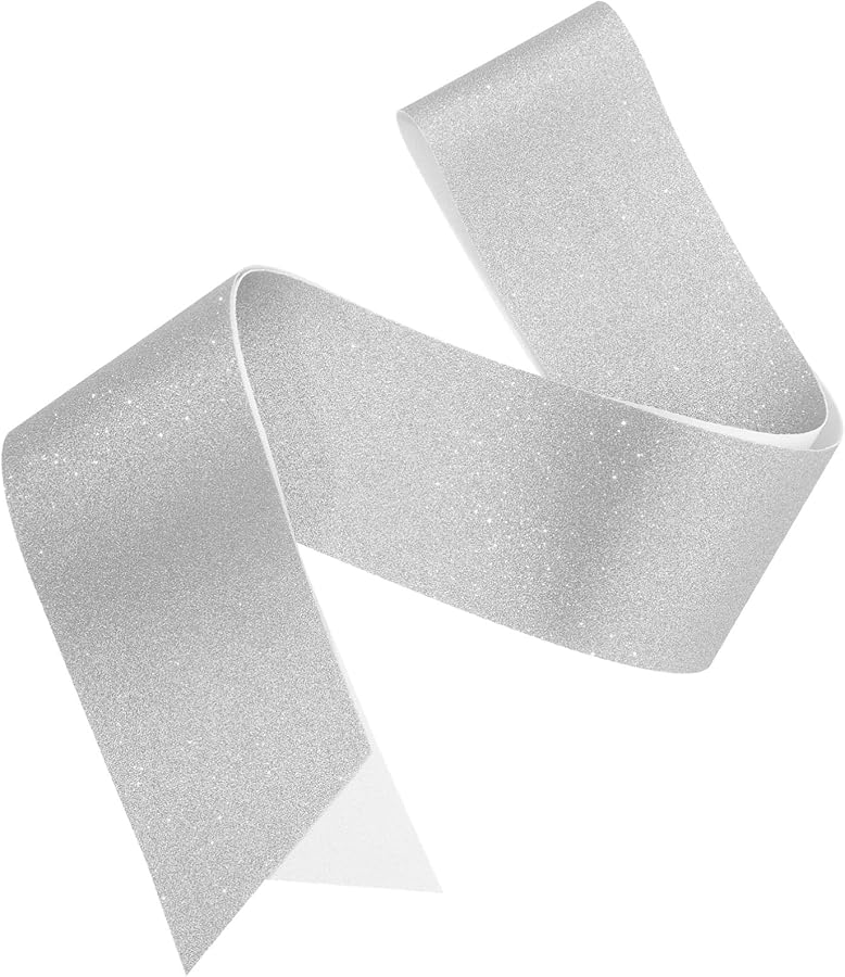 Silver Glitter Sash for Women DIY Decoration Pageant Wedding Graduation Party - Image 1